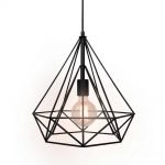 Φωτιστικό Κρεμαστό Μονό Διαμάντι 280mm με Καλώδιο C10