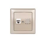 Πρίζα Data Μονή 1XRJ45 C6 Daria Satin