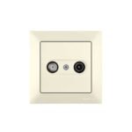 Πρίζα Τηλεόρασης-FM Τερματική Candela Κρεμ