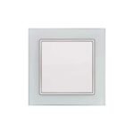 Διακόπτης Αλλέ Ρετούρ 10A 250V~ Elitra Plus Γυαλί Λευκό Διαφανές
