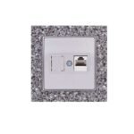 Πρίζα Data RJ45 Μονή C6 Elitra Plus Corian® Mont Blanc