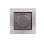 Πρίζα Σούκο με Κάλυμμα Elitra Plus Μέταλλο Stainless Steel