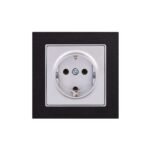 Πρίζα Σούκο Απλή Elitra Plus Ξύλο Wenge