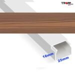 Κανάλι Αυτοκόλλητο 25x16mm SpeedFix Απομίμηση Ξύλου Σκούρο Βέργα 2μ Μήκος