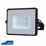 Προβολέας LED 10W Samsung Chip 3000K-Θερμό Λευκό Μαύρος V-TAC 424