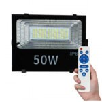 Ηλιακός Προβολέας Led 50W SMD Ψυχρό Λευκό Με Τηλεχειριστήριο Spotlight 6433