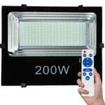 Ηλιακός Προβολέας Led 200W SMD Ψυχρό Λευκό Με Τηλεχειριστήριο Spotlight 6435