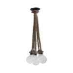 Φωτιστικό Cable UT-5L TS ROPE 5Φ 5xE27 Με Σχοινί 31-0195 Heronia
