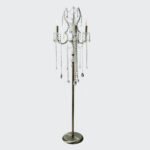 InLight Επιδαπέδιο φωτιστικό από οξυντέ μέταλλο γυαλί και κρύσταλλα 3XE14 D:170cm (45351-Οξυντέ)