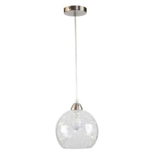 InLight Κρεμαστό φωτιστικό από διάφανο κρακελέ γυαλί 1XE14 D:16cm (4289-Β-Διάφανο)