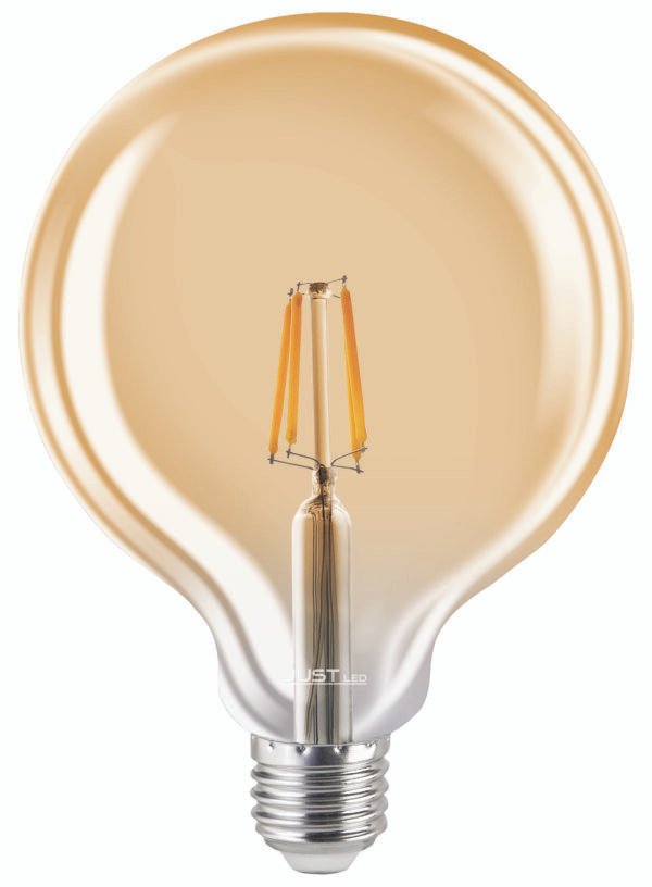 JUST LED JUSTLed-LED Filament Ε27 G125 12W 3000K Θερμό Amber (B271212201)