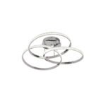 Inlight Πλαφονιέρα οροφής LED 52W 3CCT από χρώμιο αλουμίνιο και ακρυλικό D:60cm (6091-Chrome)