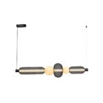 Inlight Κρεμαστό φωτιστικό από μαύρο μέταλλο και γυαλί 28W 4408LM 3000K D:1m (4073)