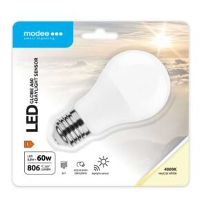 Modee A60 8,8W Smart Milky E27 4000K 806 lms Daylight Sensor