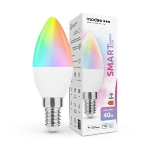 Modee Lighting Smart LED Λάμπα (Tuya Wi-Fi) Candle C38 4,9W E14 180° RGB W (470 lumen)