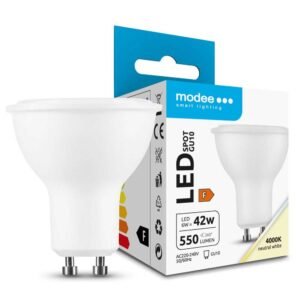 Modee LED Spot Alu-Plastic 6W GU10 110° 4000K (550 lumen) ERP