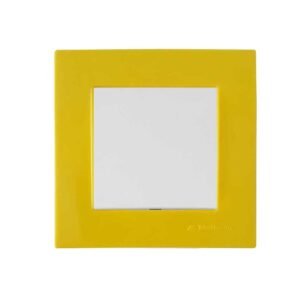 Διακόπτης Αλλέ Ρετούρ με Μονό Πλαίσιο Κίτρινο Rita