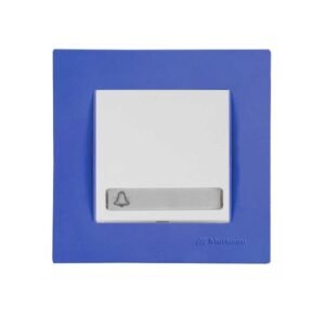 Μπουτόν Επιγραφής με Φως 12V με Πλαίσιο Μονό Μπλέ Θαλάσσης Rita