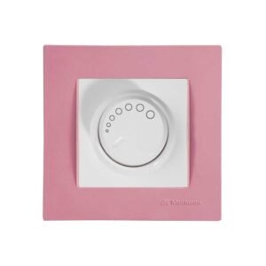 Dimmer 600W Απλό με Πλαίσιο Μονό Ροζ Rita
